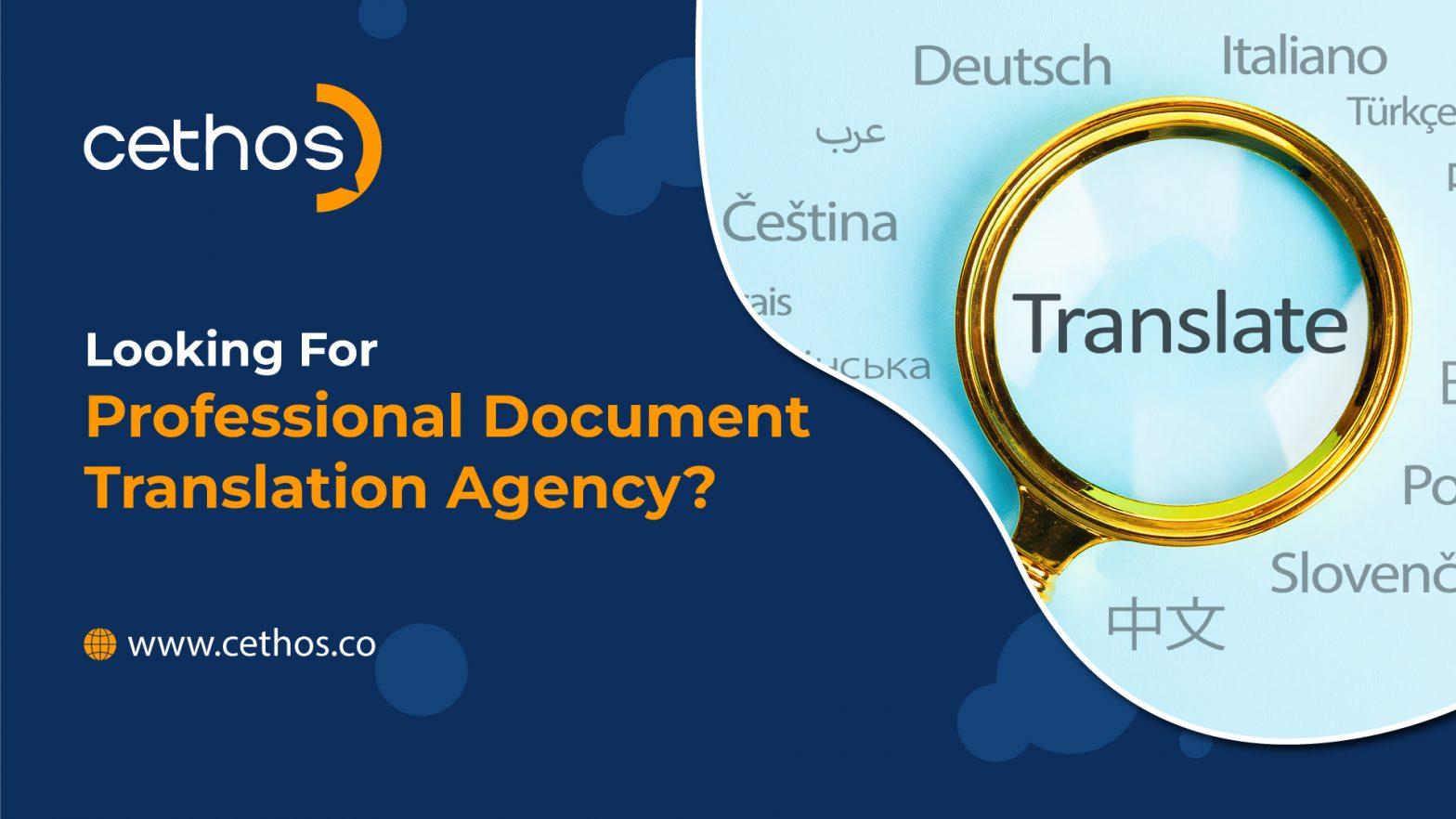 looking for professional document translation agency